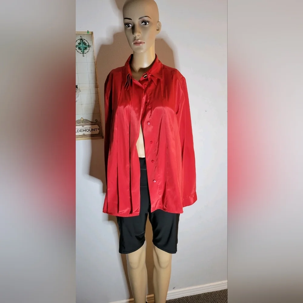 Vintage Yves St. Clair Triple Colar Shirt size 12 - Picture 4 of 5